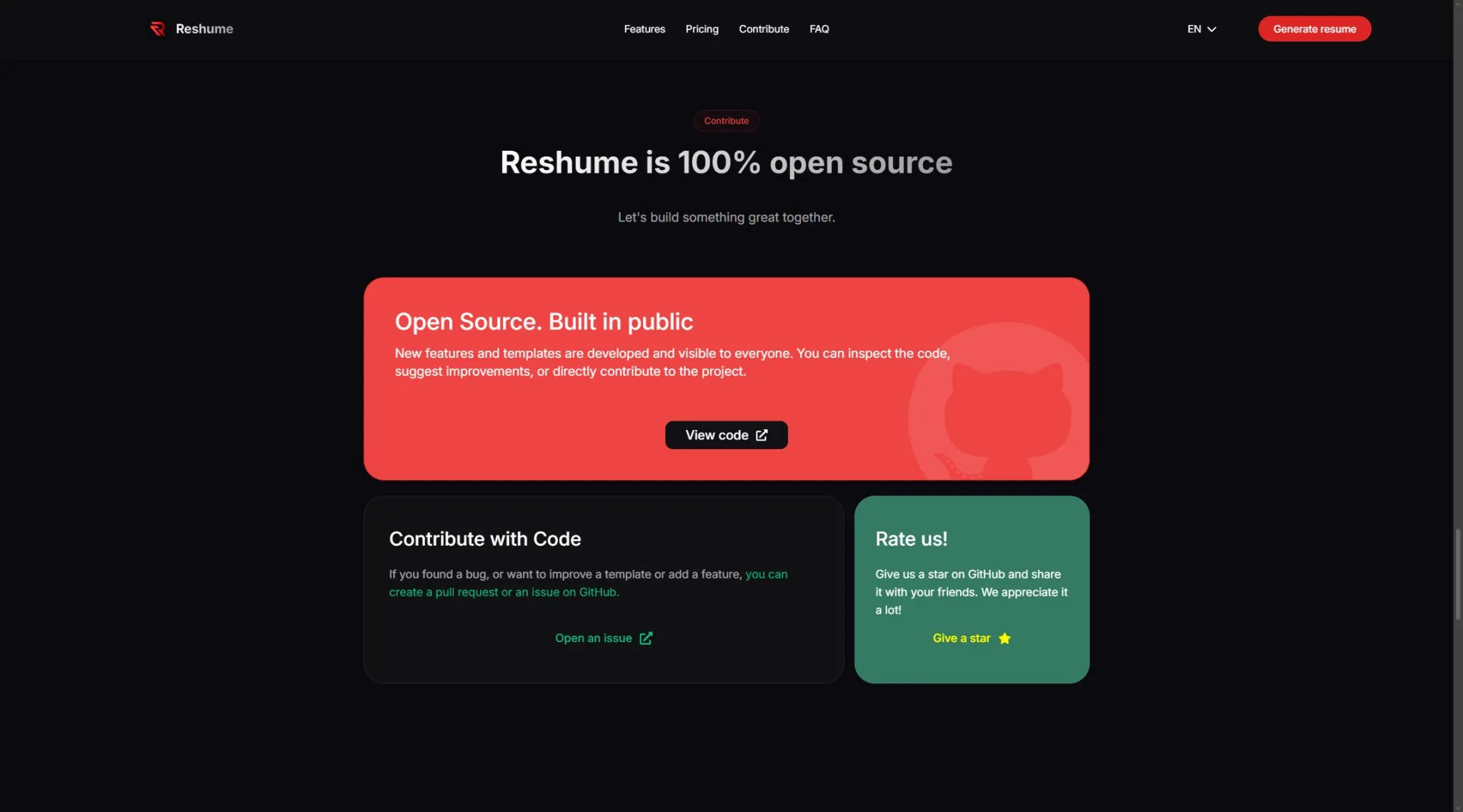 Reshume — captura 4